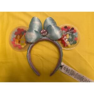 Disney Parks Pixar Up Ballons Grape Soda Carl & Ellie Minnie Mouse Ears Headband
